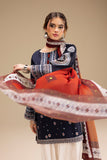 3 Piece - Embroidered Dhanak Fabric with Printed Wool Shawl RR-610
