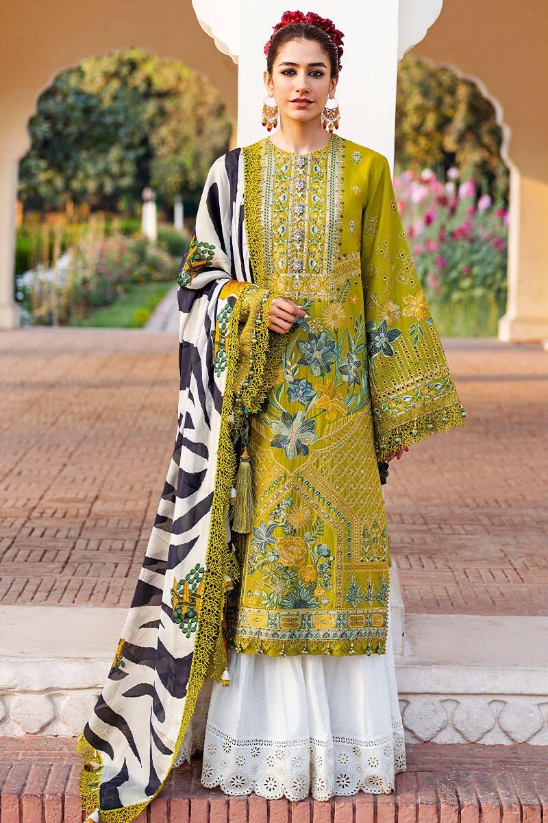 Lawn suit with silk dupatta online sale