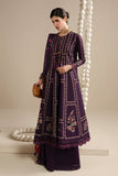 Dhanak Fabric - 3 Piece Unstitched Embroidered Dress With Printed Shawl ZH 3065
