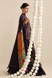 Dhanak Fabric - 3 Piece Unstitched Embroidered Dress With Printed Shawl ZH 3065