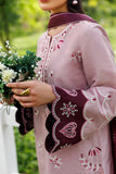 Dhanak Fabric - 3 Piece Unstitched Fully Embroidered Dress
