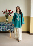 2 Piece - Unstitched Embroidered Dhanak Fabric