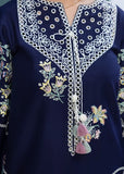 Dhanak Fabric - 2 Piece Unstitched Fully Embroidered Dress