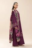 Dhanak Fabric - 3 Piece Unstitched Fully Embroidered Dress