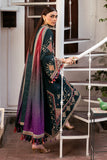 Dhanak Fabric - 3 Piece Unstitched Embroidered Dress With Printed Shawl JZ-3050