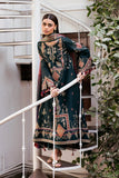 Dhanak Fabric - 3 Piece Unstitched Embroidered Dress With Printed Shawl JZ-3050