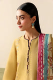 Dhanak Fabric - 3 Piece Unstitched Fully Embroidered Dress JZ-3205