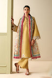 Dhanak Fabric - 3 Piece Unstitched Fully Embroidered Dress JZ-3205