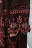 Dhanak Fabric - 3 Piece Unstitched Fully Embroidered  Dress MB 3095