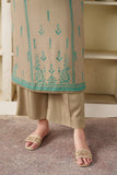 Dhanak Fabric - 3 Piece Unstitched Fully Embroidered Dress