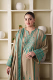 Dhanak Fabric - 3 Piece Unstitched Fully Embroidered Dress