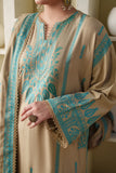 Dhanak Fabric - 3 Piece Unstitched Fully Embroidered Dress