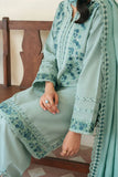 3 Piece - Unstitched Embroidered Lawn Fabric