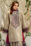 Dhanak Fabric - 3 Piece Unstitched Fully Embroidered Dress JZ 3210