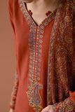 Dhanak Fabric - 3 Piece Unstitched Embroiered Suit With Dhanak Embroidered Shawl