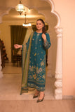 Dhanak Fabric - 3 Piece Unstitched Fully Embroidered Dress AS-3200