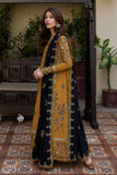 Dhanak Fabric - 3 Piece Unstitched Embroidered Dress With Printed Shawl ZH 3060