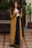 Dhanak Fabric - 3 Piece Unstitched Embroidered Dress With Printed Shawl ZH 3060