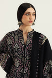 Dhanak Fabric - 3 Piece Unstitched Fully Embroidered  Dress
