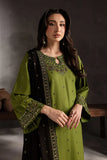 Dhanak Fabric - 3 Piece Unstitched Fully Embroidered Dress BT 3090