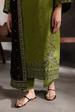 Dhanak Fabric - 3 Piece Unstitched Fully Embroidered Dress BT 3090