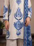 Dhanak Fabric - 3 Piece Unstitched Fully Embroidered  Dress With Printed Shawl