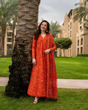 3 Piece - Unstitched Fully Embroidered Lawn Fabric With Printed Chiffon Dupatta 4 Sided Embroidered Lace