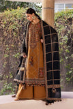 Dhanak Fabric - 3 Piece Unstitched Embroidered Dress With Printed Shawl
