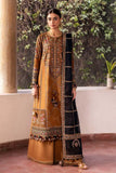 Dhanak Fabric - 3 Piece Unstitched Embroidered Dress With Printed Shawl