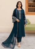 LM 585 - 3 Piece Unstitched Embroidered Dhanak Fabric With Chiffon Dupatta
