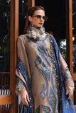 MB 3050 - 3 Piece Unstitched Heavy Embroidered Dhanak Fabric With Printed Wool Shawl