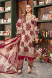 3 Piece - Unstitched Digital Printed Lawn Fabric With Embroided Laces