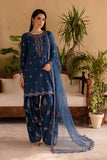 BT 2940 - 3 Piece Unstitched Heavy Embroidered Dhanak Fabric With Embroidered Chiffon Dupatta)