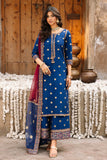 Dhanak Fabric - 3 Piece Unstitched Fully Embroidered Dress CZ-3130