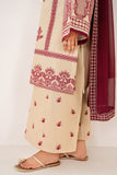 BQ 2950 - 3 Piece Unstitched Heavy Embroidered Dhanak Fabric With Embroidered Dhanak Shawl