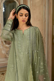 3 Piece - Unstitched Fully Embroided Linen Suit With Embroided Organza Dupatta SN-1340
