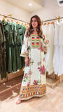Aneelas Luxury Silk Unstitched 3 Piece Suit - White