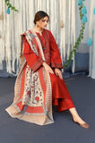 3 Piece - Unstitched Embroidered Dhanak Fabric With Wool Shawl