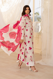 UNSTITCHED - 3 Piece Chicken Kari Embroidered Lawn Fabric IZ-239 B