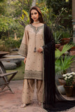 Dhanak Fabric - 3 Piece Unstitched Embroidered Dress With Embroidered Dhanak Shawl BT 2985