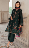 3 Piece - Unstitched Embroidered Dhanak Fabric JZ-580