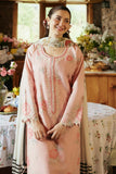 3 Piece - Unstitched Embroidered Lawn Fabric With Silk Dupatta