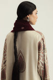 Dhanak Fabric - 3 Piece Unstitched Fully Embroidered  Dress