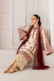 BQ 2950 - 3 Piece Unstitched Heavy Embroidered Dhanak Fabric With Embroidered Dhanak Shawl