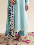 Dhanak Fabric - 3 Piece Unstitched Fully Embroidered Dress