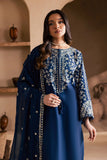 3 Piece - Unstitched Embroidered Lawn Fabric with Embroidered Chiffon Dupatta
