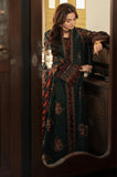 AJ 2915 - 3 Piece Unstitched Heavy Embroidered Dhanak Fabric With Embroidered Dhanak Shawl