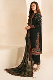 3 Piece - Unstitched Fully Embroided Velvet Suit JZ-999