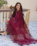 3 Piece - Unstitched Fully Embroidered Lawn Fabric QL-2685