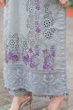 MS-170 - 3 Piece Unstitched Embroidered Dhanak Fabric With Embroidered Chiffon Dupatta